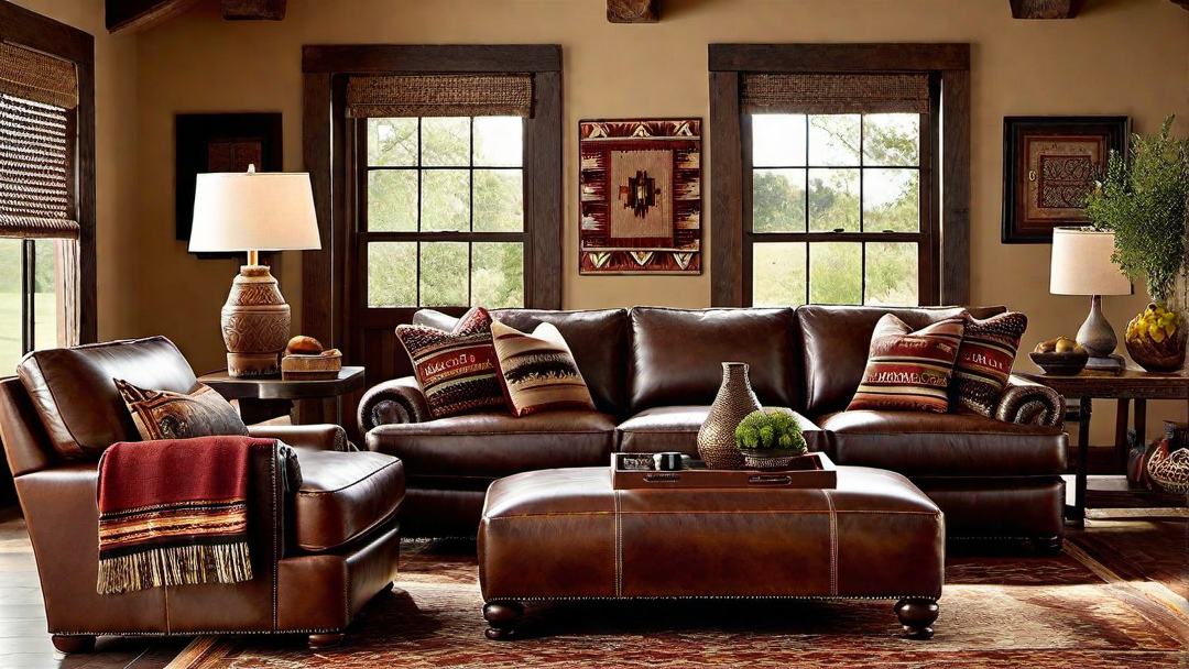 Western Flair: Leather Accents and Southwestern Patterns