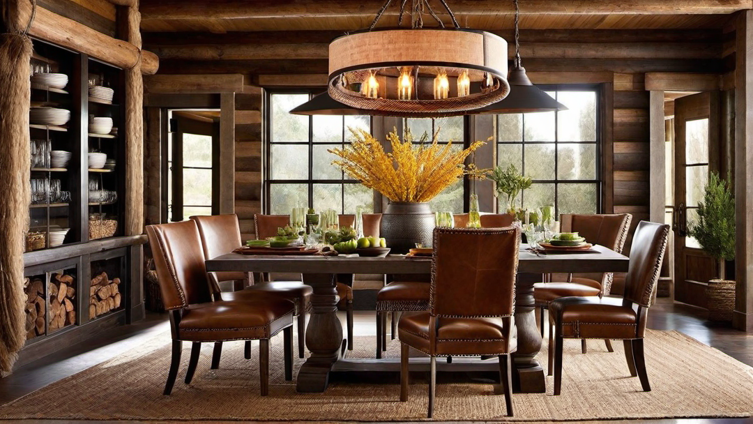 Western Influence: Cowboy-inspired Ranch Dining Decor