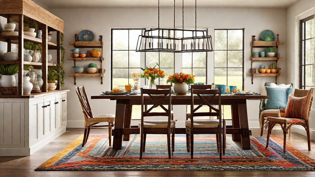 Western Whimsy: Colorful and Playful Ranch Style Dining Room