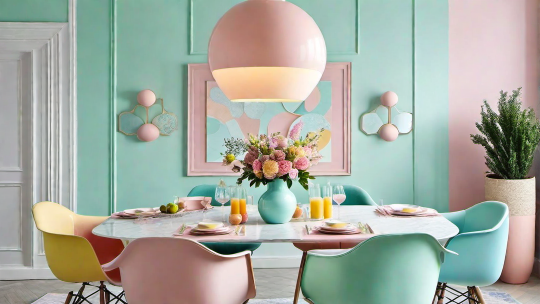 Whimsical Wonderland: Vibrant Pastel Dining Room