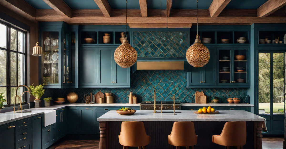 Artistic Kitchen: Creative Colorful Touches for Craftsman Design