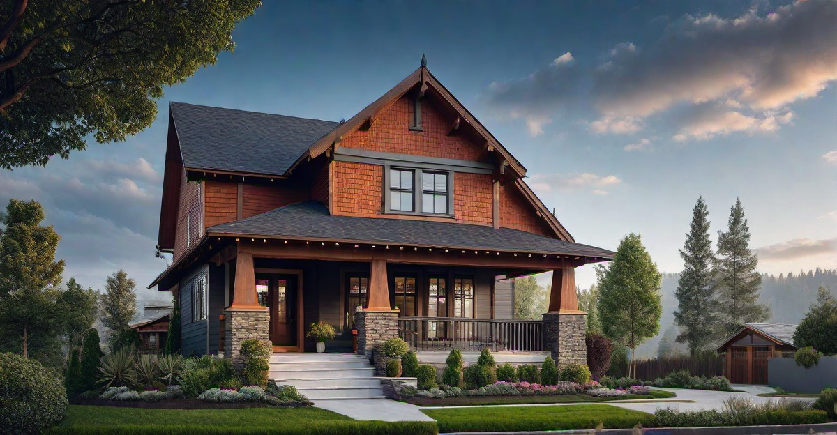 Bold Exterior Colors: Making a Statement with Craftsman Home Facade
