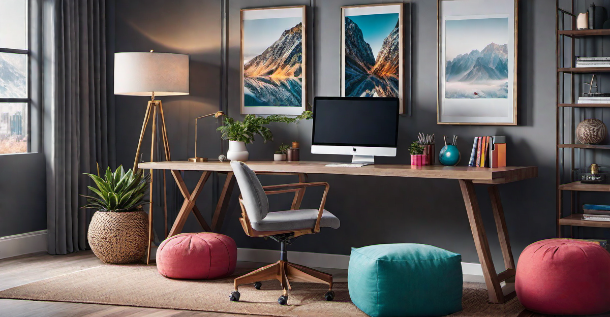 Cheerful Accents: Adding Pops of Color to Home Office