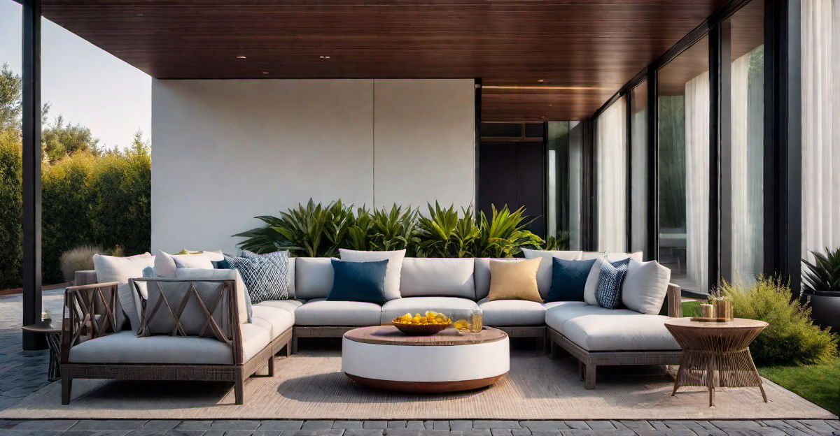 Contemporary Cool: Modern and Vibrant Outdoor Living Spaces