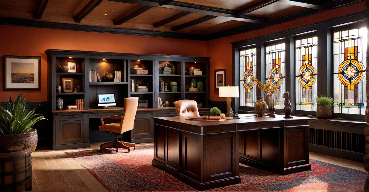 Eclectic Home Office: Colorful Craftsman Inspirations for Workspaces