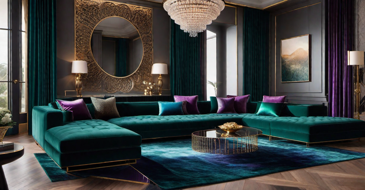 Extravagant Comfort: Plush Jewel-Toned Area Rugs for Opulent Floors
