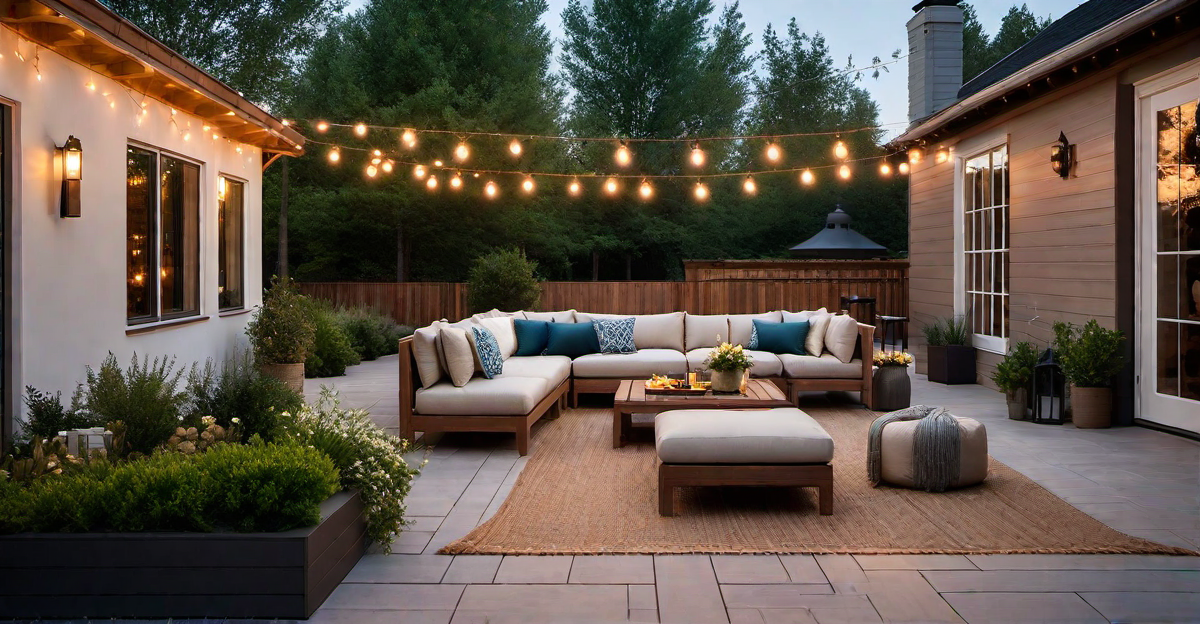 Festive String Lights: Illuminating the Outdoor Living Space