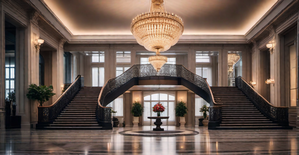 Grandeur at First Glance: Ornate Chandeliers and Statement Staircases