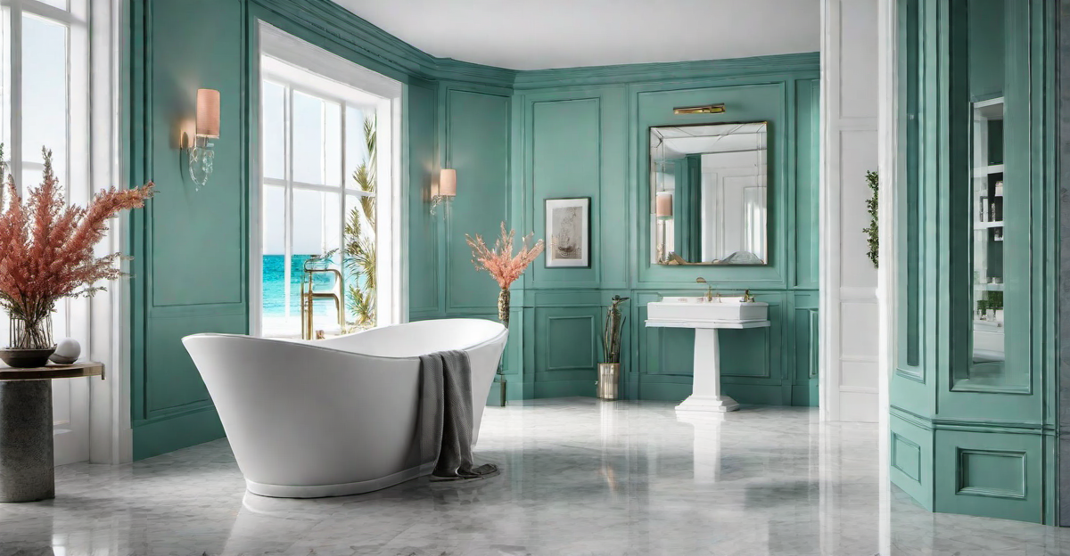 Incorporating Coral and Seafoam Green in Bathroom Design