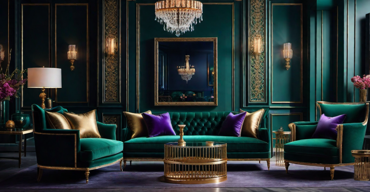 Luxuriant Accents: Brass and Jewel-Toned Coffee Tables for Elegance