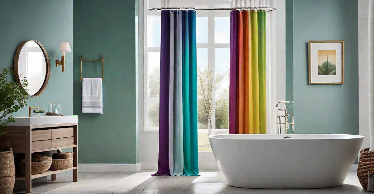 Rainbow Shower Curtains: Infusing Playful Patterns