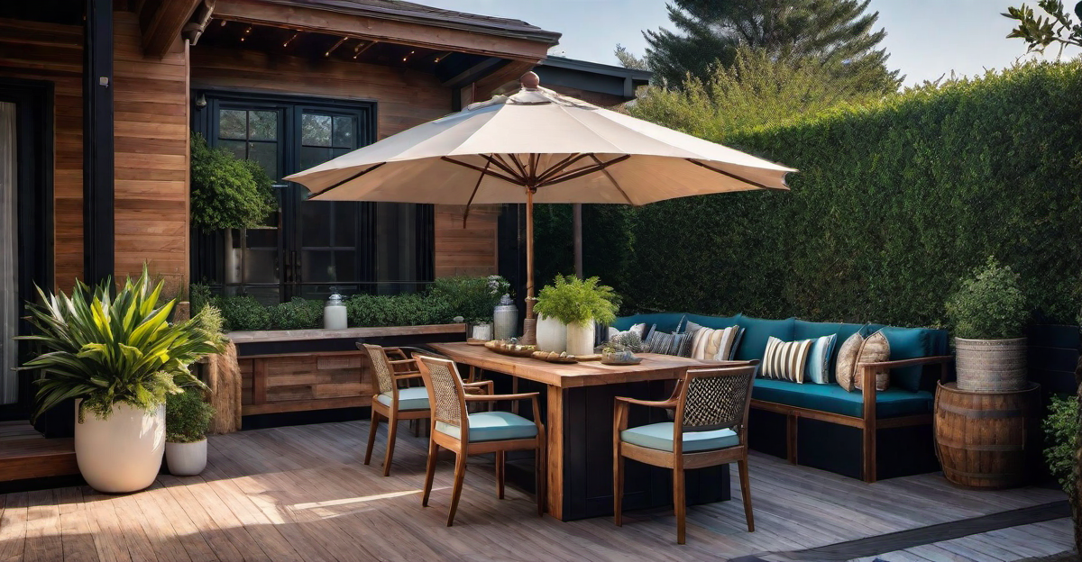 Rustic Charm: Wooden Deck and Patio Accents for a Festive Look