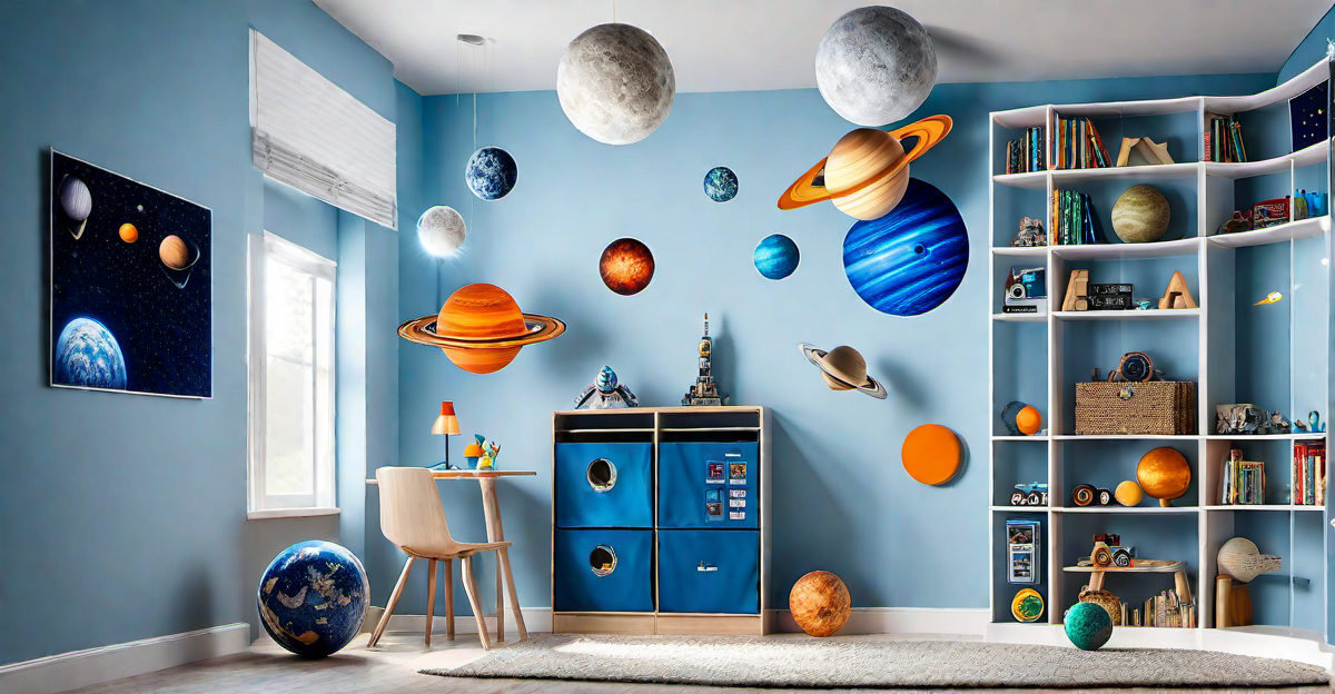 Space Voyage: Cosmic Theme Playroom for Little Astronauts