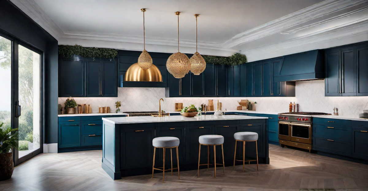Statement Lighting: Enhancing the Vibrancy of a Colorful Kitchen