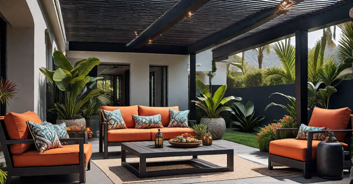 Trendy Tropics: Bold and Bright Outdoor Decor with Exotic Flair