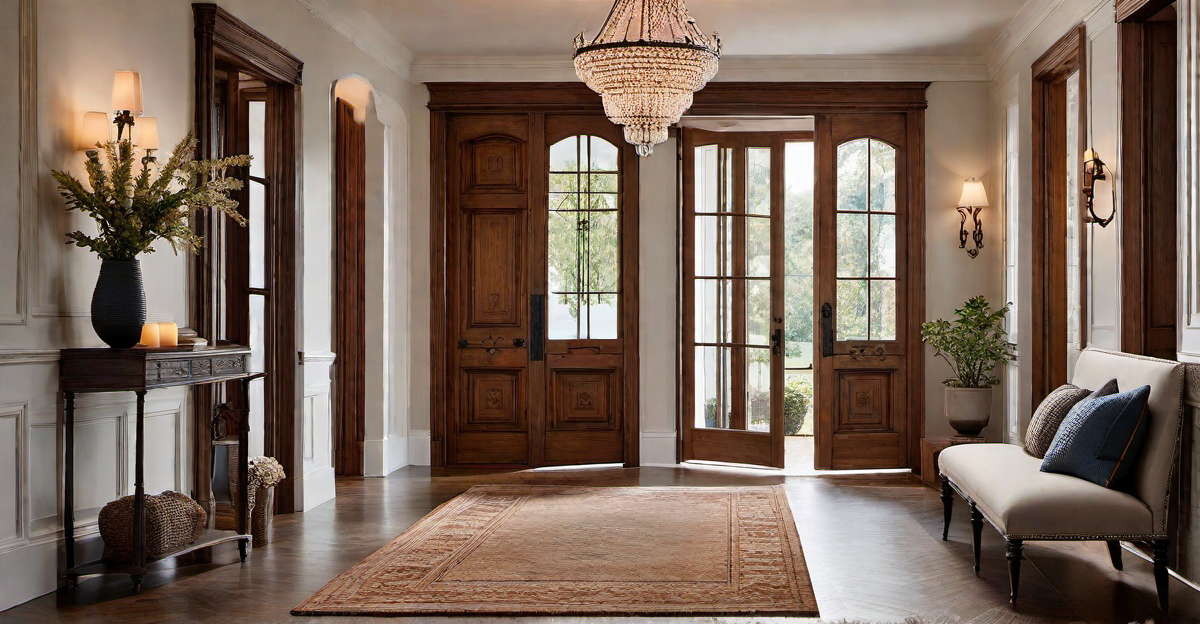 Vintage Charm: Antique Doors and Classic Entryway Furnishings