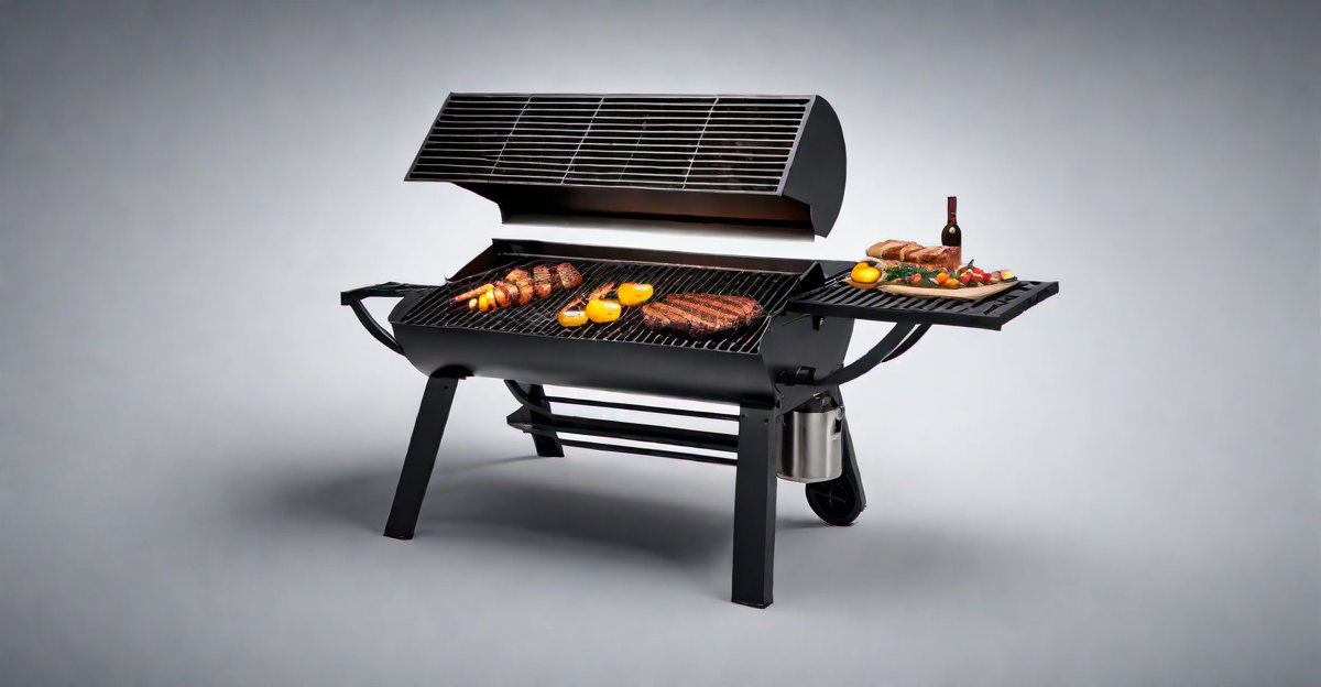 6. BBQ Grill Pit with Adjustable Grate