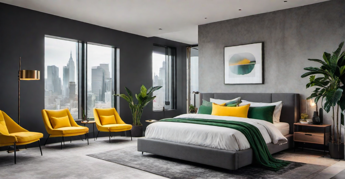 Adding Pops of Color to Grey Bedrooms