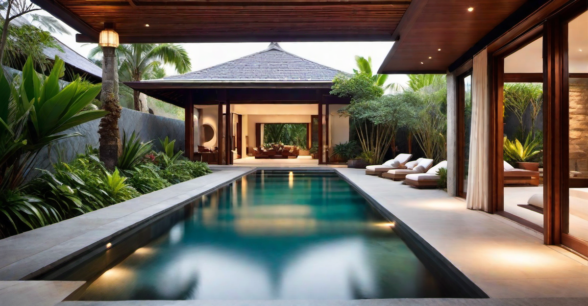 Balinese Influence: Tranquil Pools and Water Features