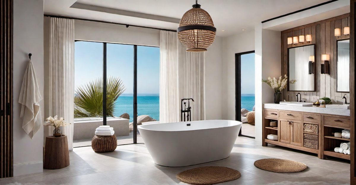 Bathrooms: Coastal Spa Retreats with Farmhouse Elegance
