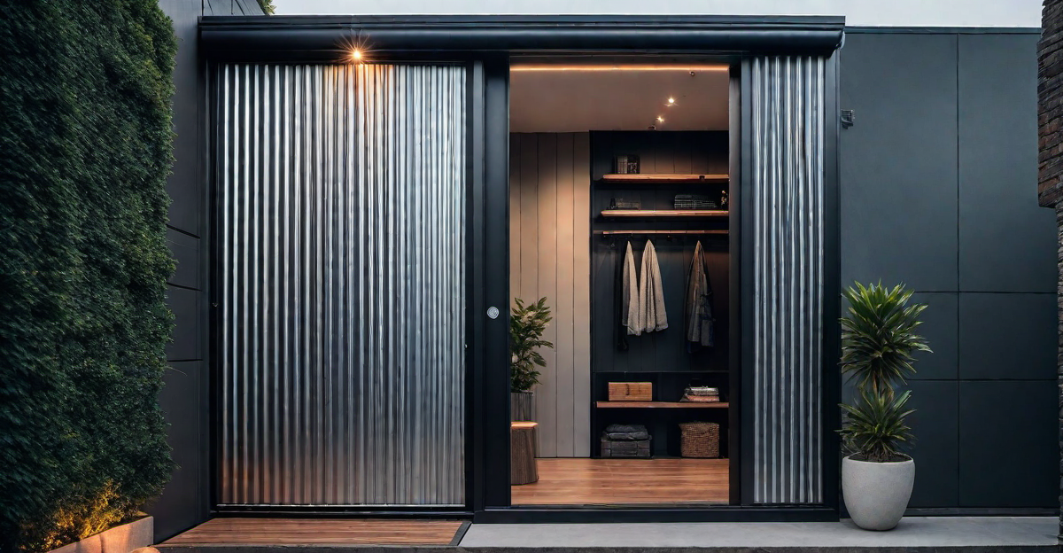 Effortless Integration: Blending Corrugated Metal Door with Various Architectural Styles