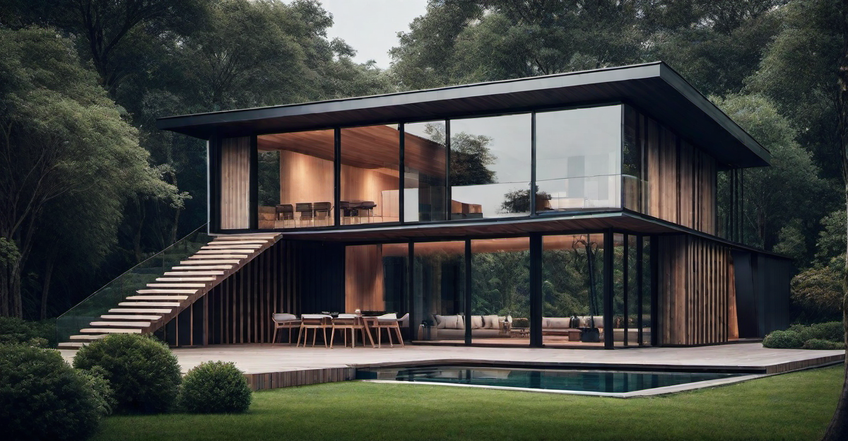 Elevated Elegance: Modern Stilt House Design with Glass Facade