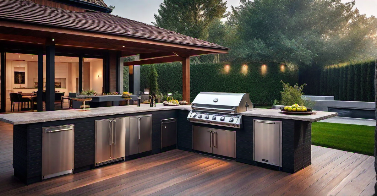 Entertainment Haven: Outdoor Kitchen and Barbecue Area