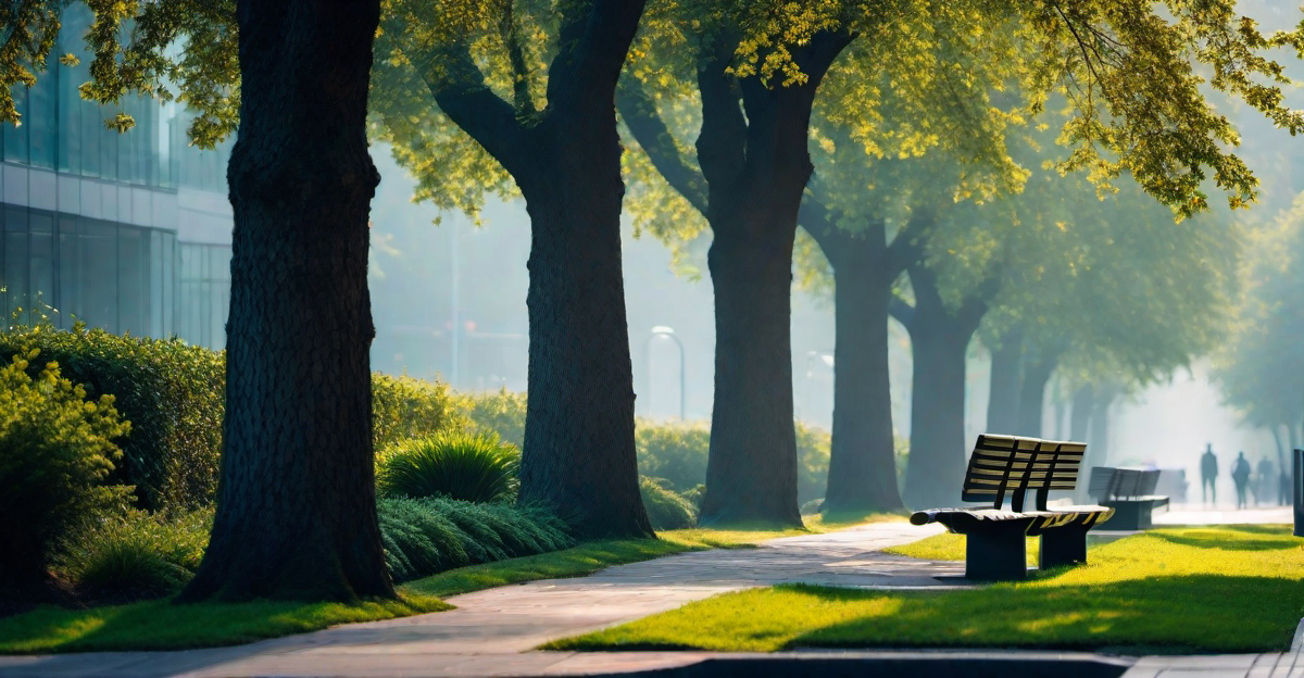 Environmental Benefits: Trees and Benches in Urban Settings