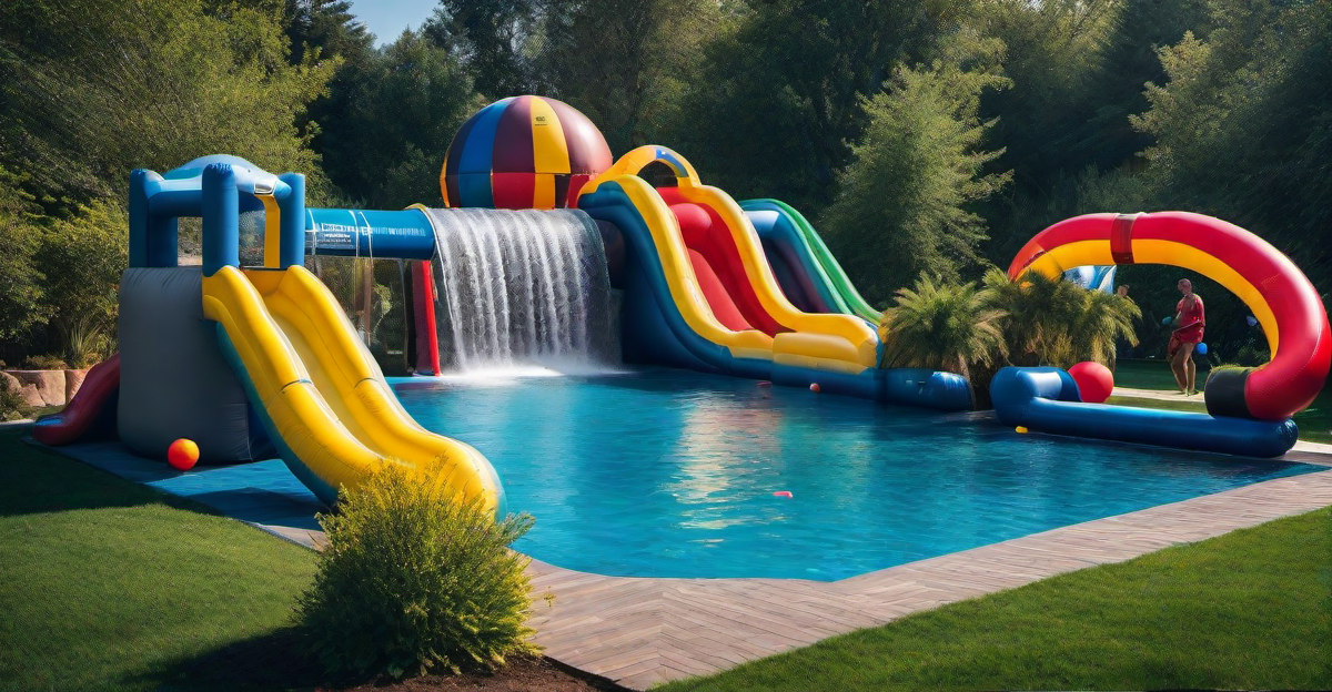 Family Fun: Mini Pool with Water Slides and Toys