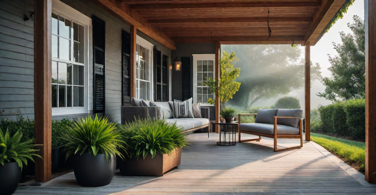 Front Porch Swing: Enjoying Leisure Time in a Tranquil Setting