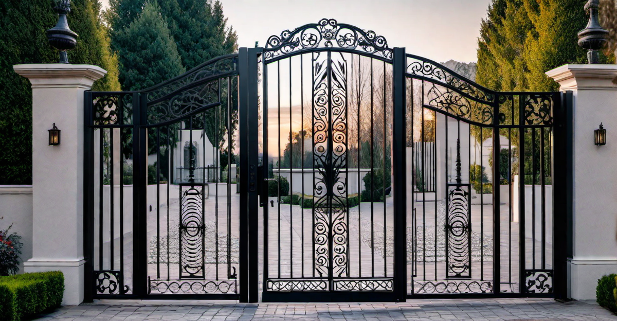 Geometric Glamour: Contemporary Iron and Metal Gate Patterns
