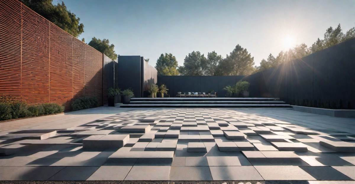 Light and Shadow: Breeze Block Paving with Playful Ambiance
