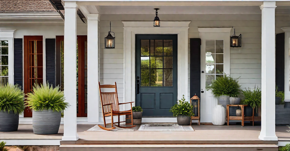 Minimalist Retreat: Simple and Serene Front Porch Design
