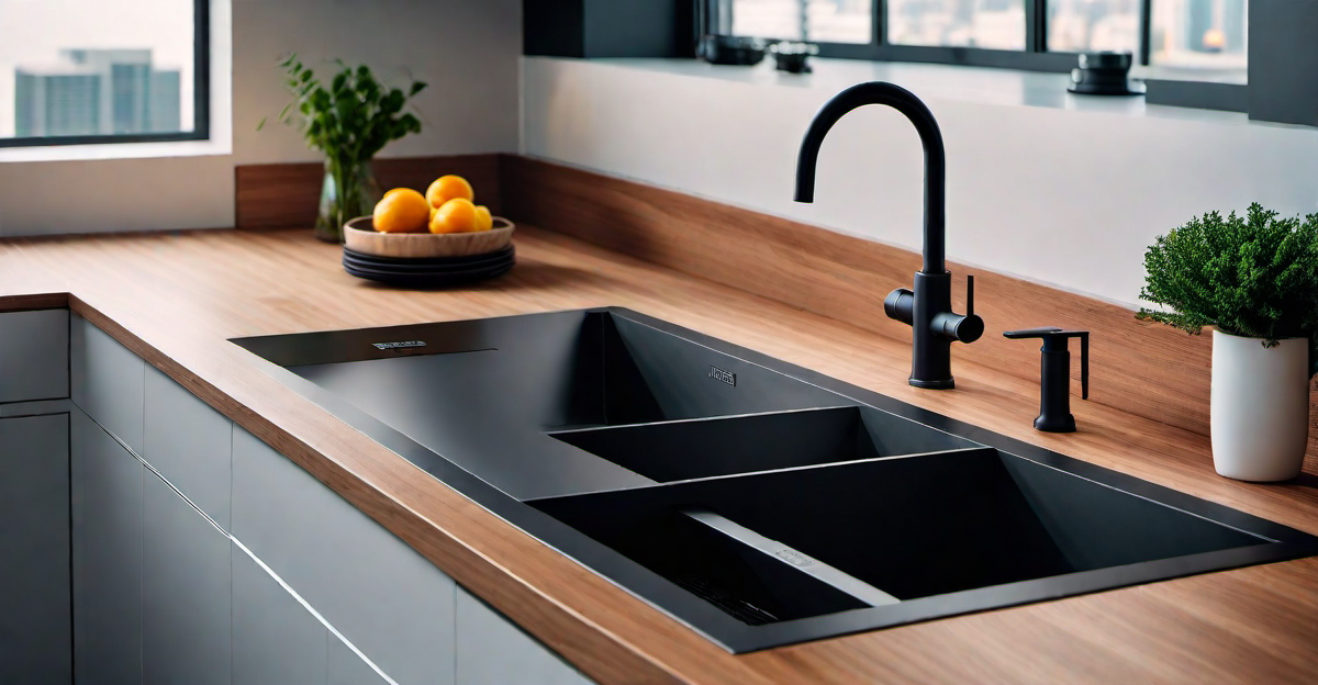 Multi-Functional Design: Sink with Built-In Cutting Board