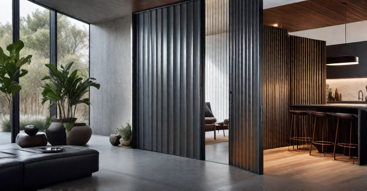 Revitalizing Spaces: Corrugated Metal Door in Interior Renovation