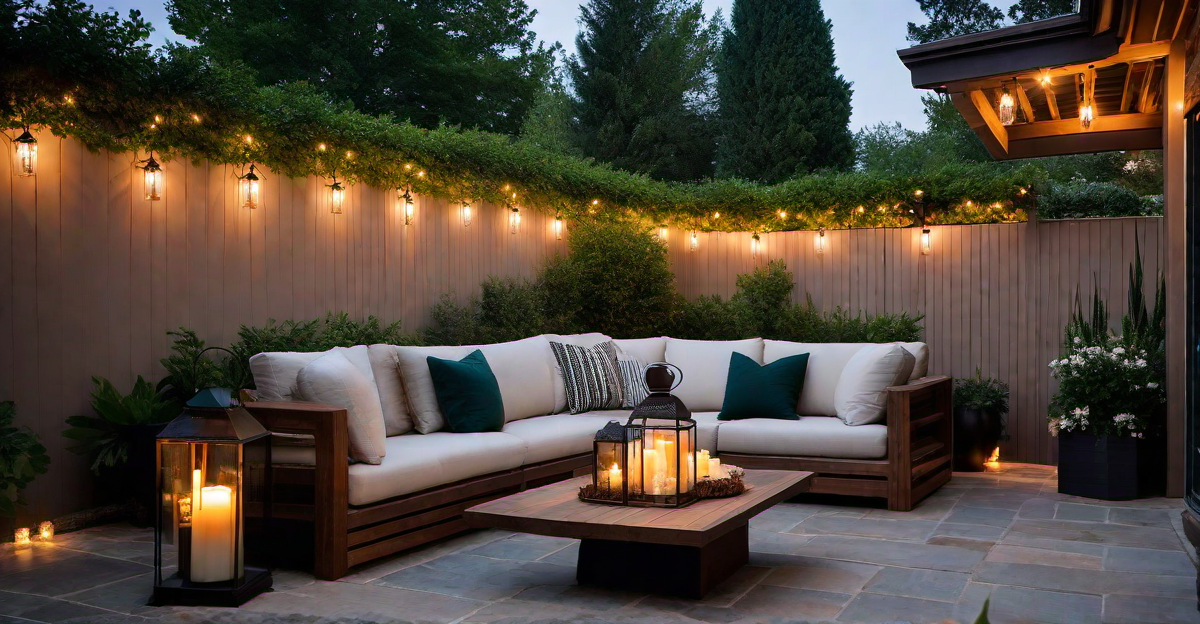 Romantic Hideaway: Intimate Patio with Candlelit Ambiance