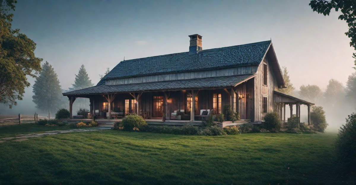 Rustic Charm: Small Farmhouse with Weathered Wood Exterior
