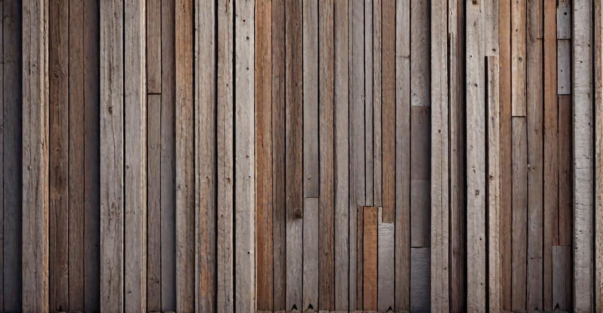 Rustic Charm: Weathered Wood Slat Exterior Wall