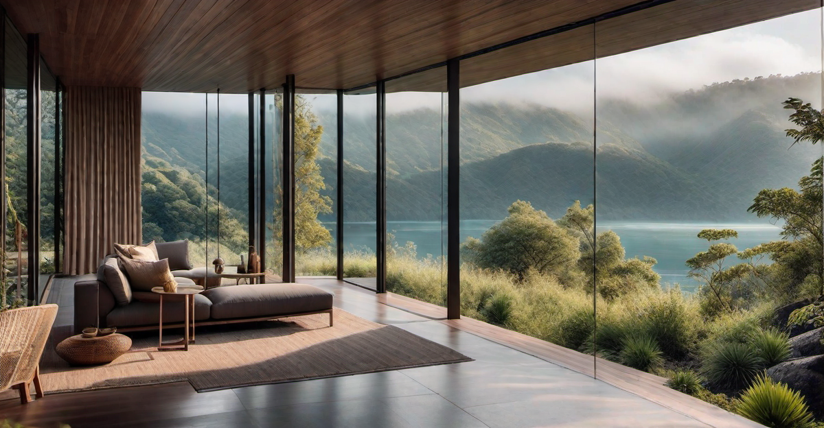 Stunning Panoramic Views: Floor-to-Ceiling Windows in Stilt House