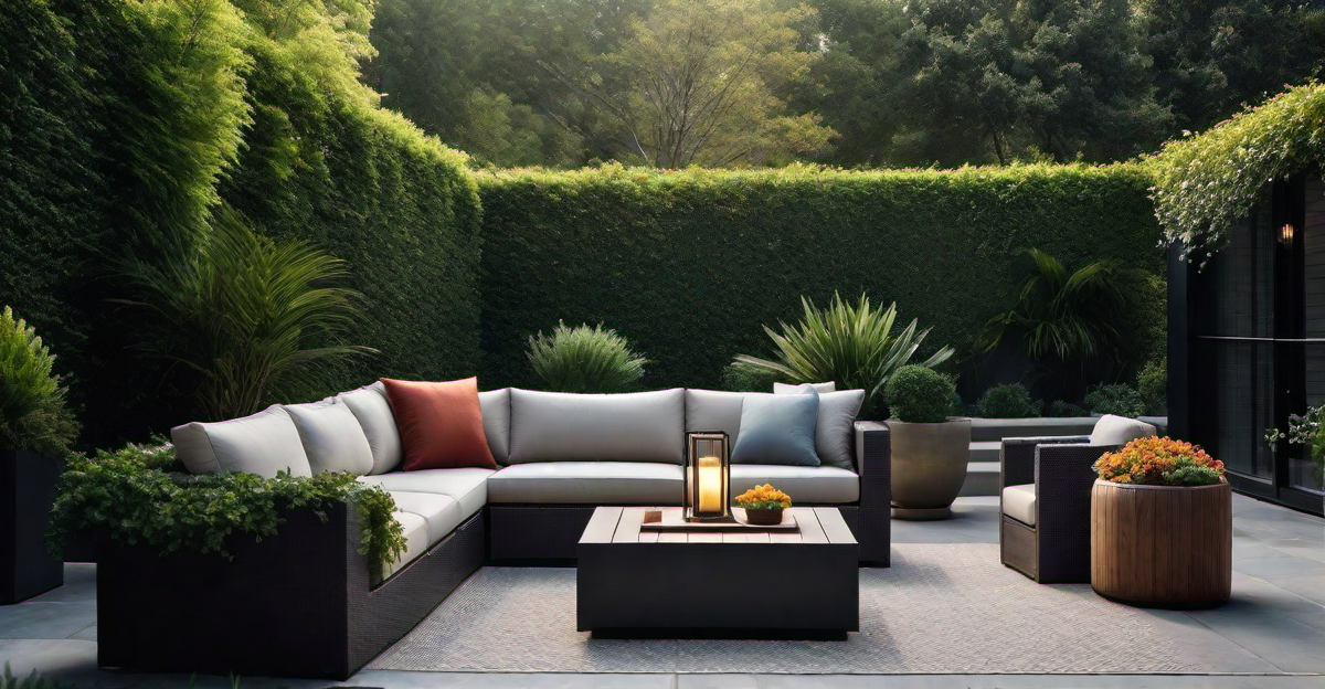Urban Oasis: Stylish Patio in a City Setting