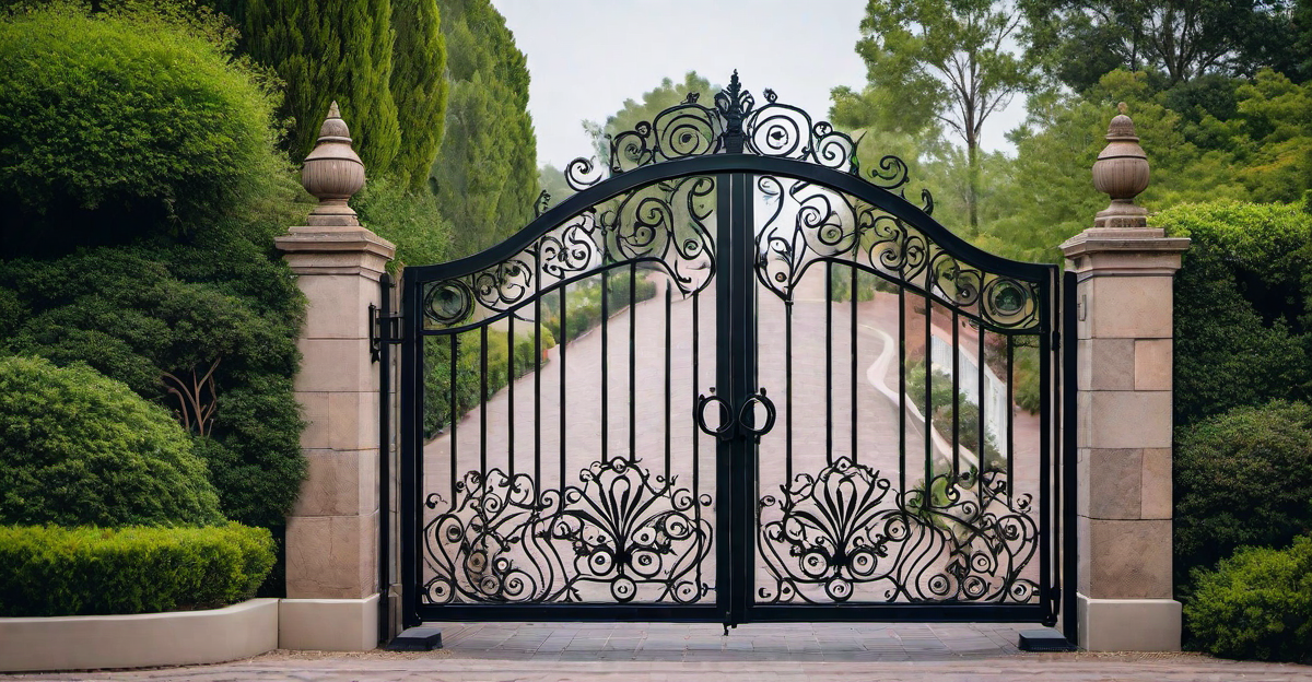 Vintage Appeal: Wrought Iron Gates with Timeless Beauty