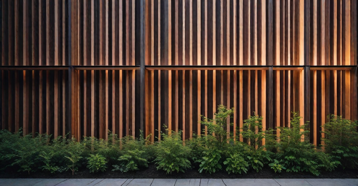 Warm Welcome: Wood Slat Exterior Wall with Integrated Lighting