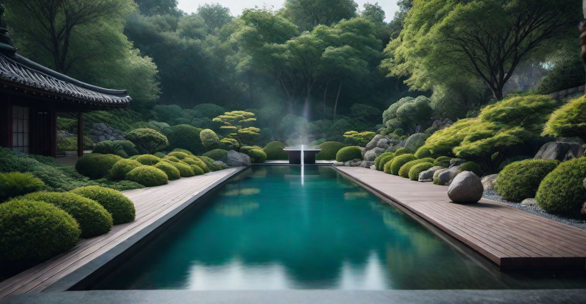 Zen Haven: Mini Pool with Japanese Garden Features