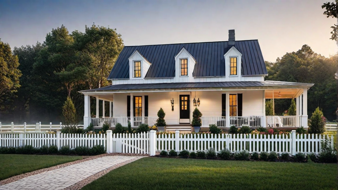 Farmhouse with Two-tone Exterior and Front Porch