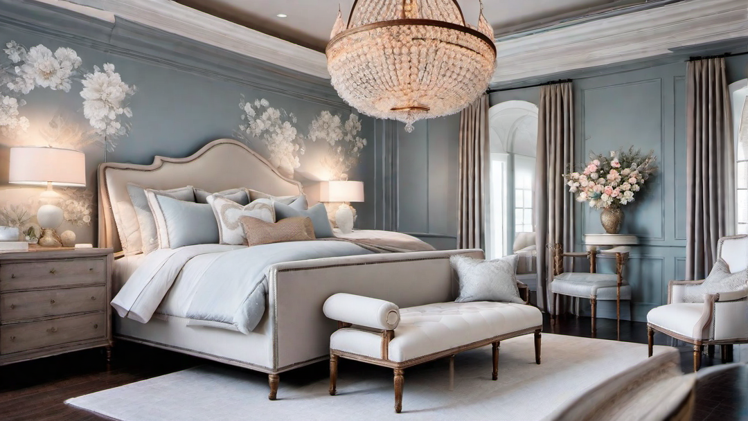 French Country Bedroom with Elegant Details