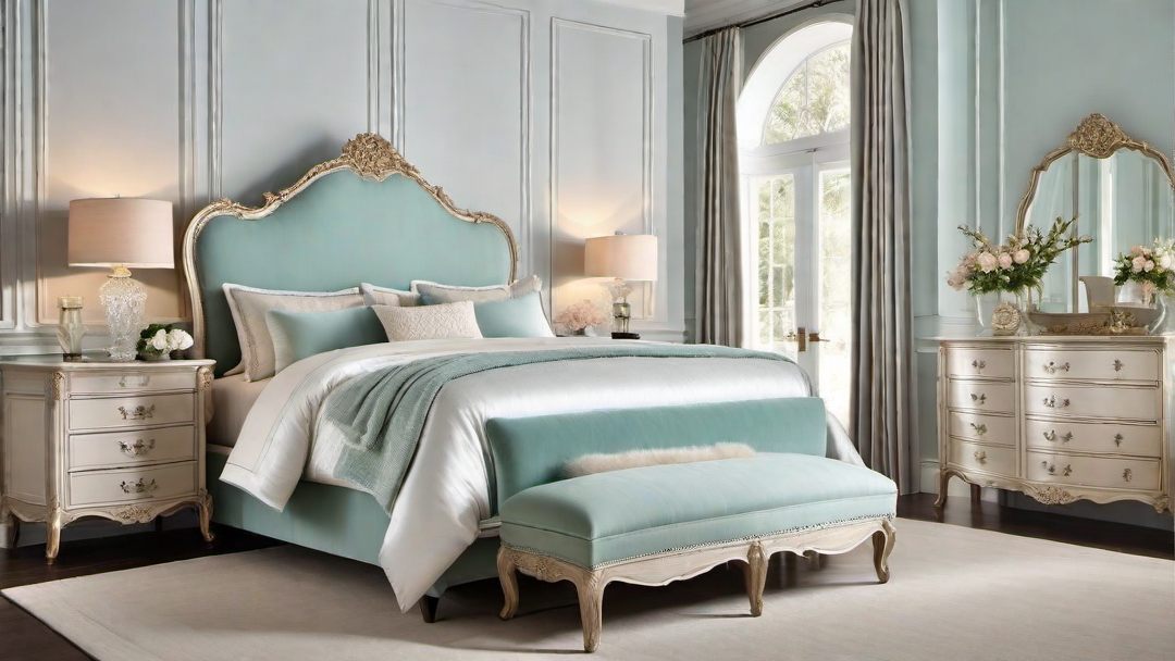French Provincial Bedroom with Soft Pastels
