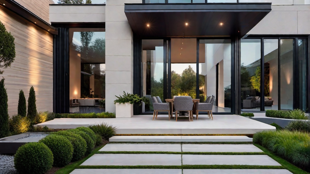 Harmonious Flow: Contrast and Unity in Modern House Exterior