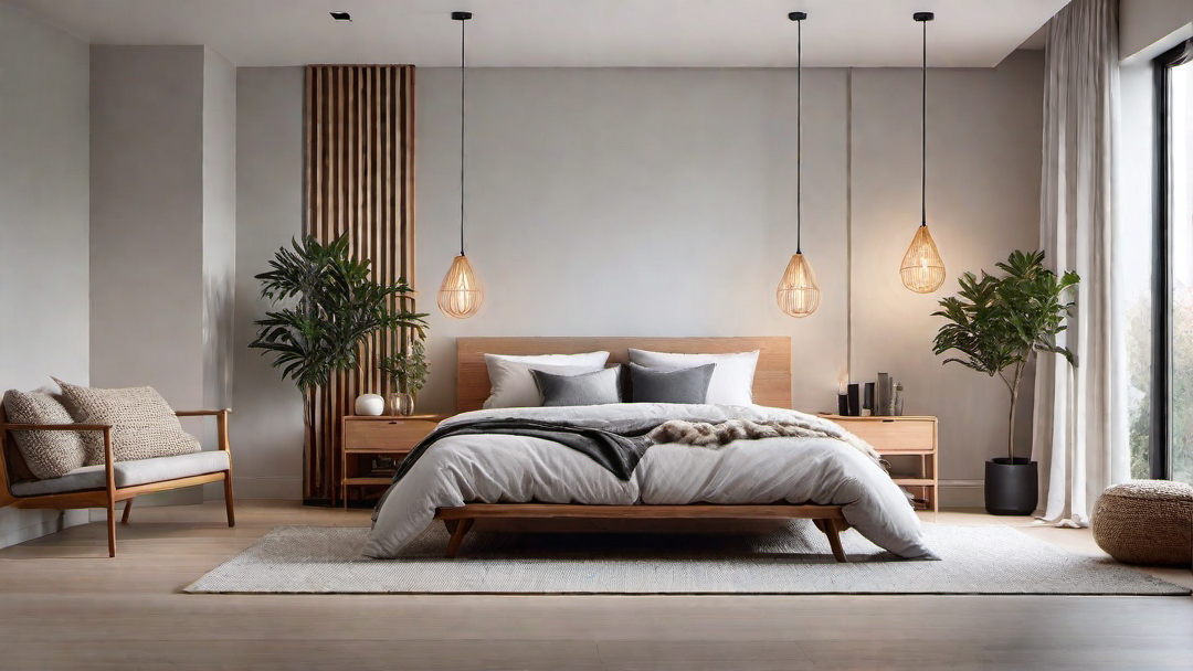 Scandinavian Hygge Bedroom with Warm Wood Accents