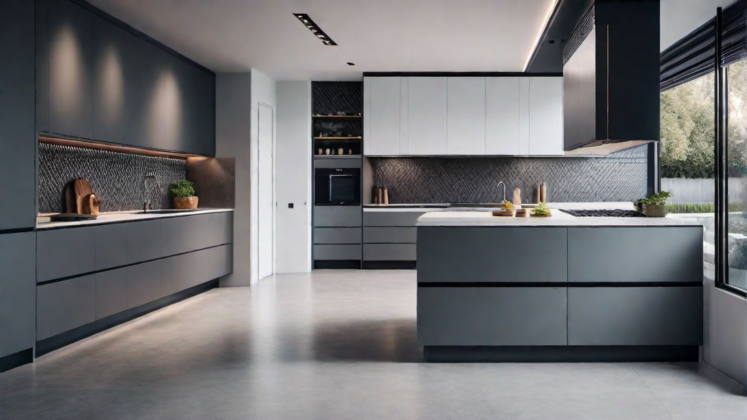 Sleek and Sophisticated: Minimalist White and Grey Kitchen