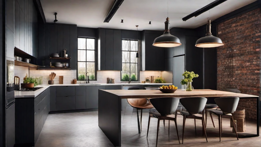 Industrial Charm: Exposed Brick and Metal Elements in Kitchen Design